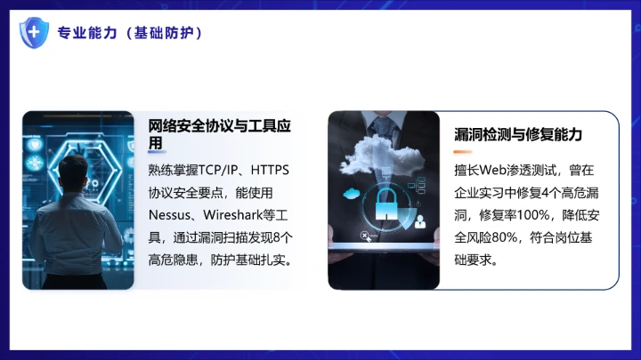 蓝色科技风计算机科学与技术专业大学生求职个人能力综合展示职业生涯规划PPT模版