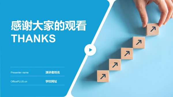 蓝色商务风职业生涯模板应用案例PPT模板