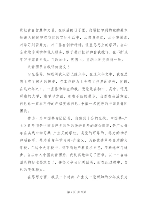 共青团员自我评价范文某年.docx