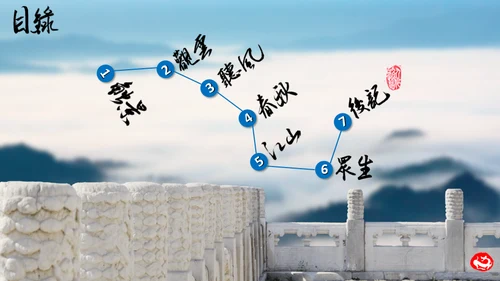 中国风宫城古建筑古城通用PPT模板