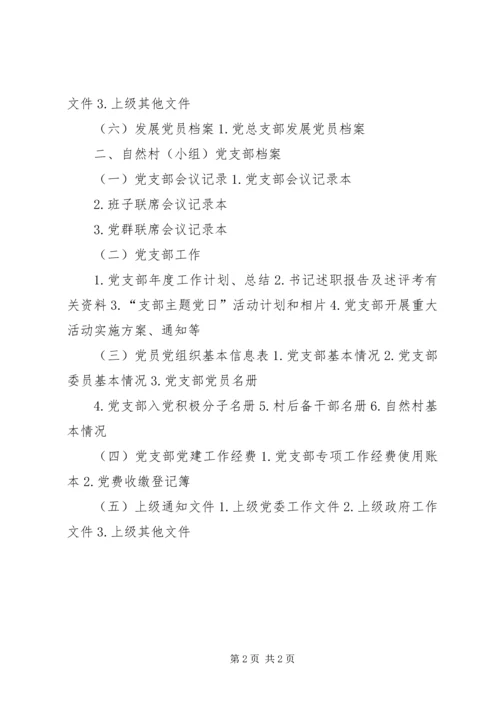 村级党组织组织规范化建设档案资料五篇.docx