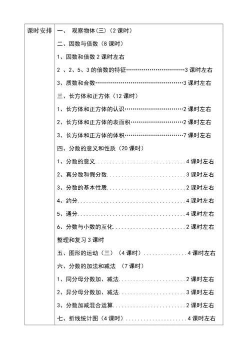 最新2015-2016学年教科版小学五年级数学下册教案收藏版.docx