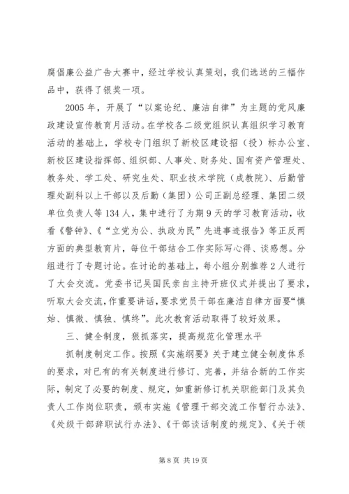 我校落实党风廉政建设责任制自查报告.docx