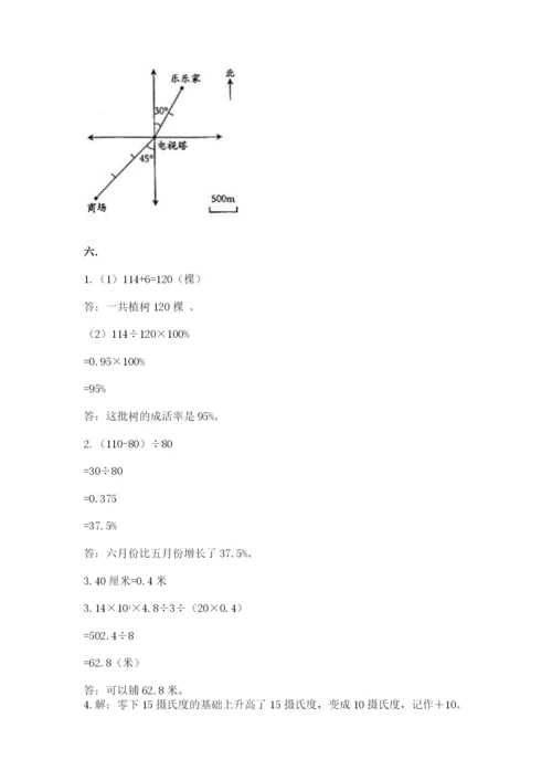 小学六年级升初中模拟试卷附答案【夺分金卷】.docx