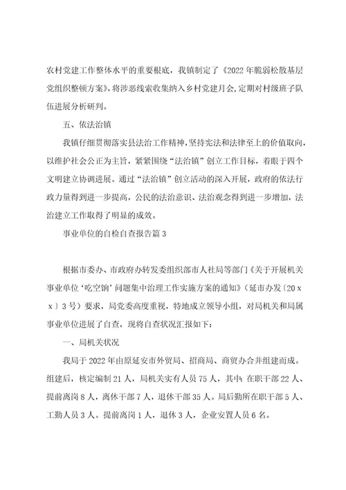 事业单位的自检自查报告2023年