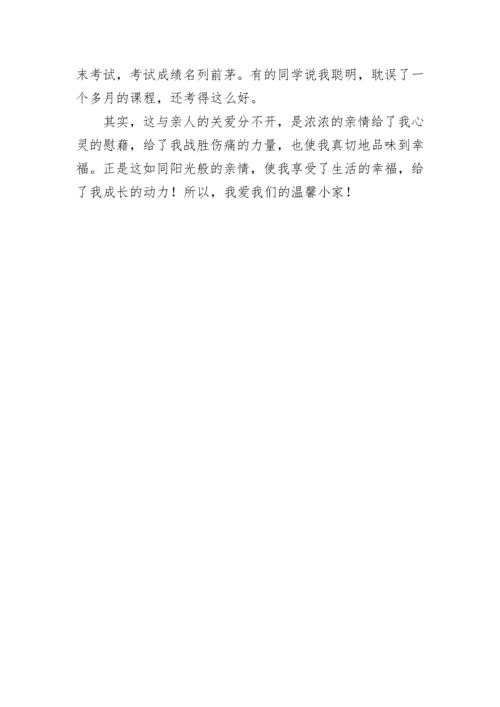 温馨的亲情作文.docx