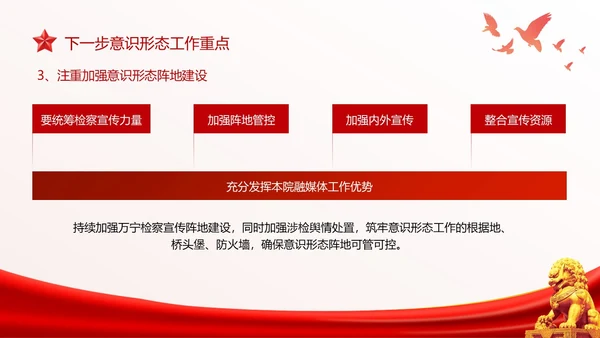 红色简约意识形态专题党课PPT