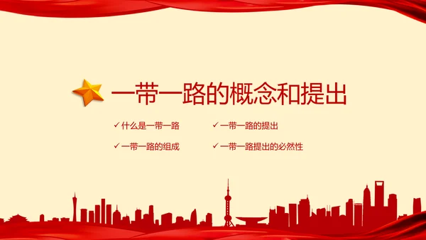 一带一路高峰论坛一带一路介绍PPT模板