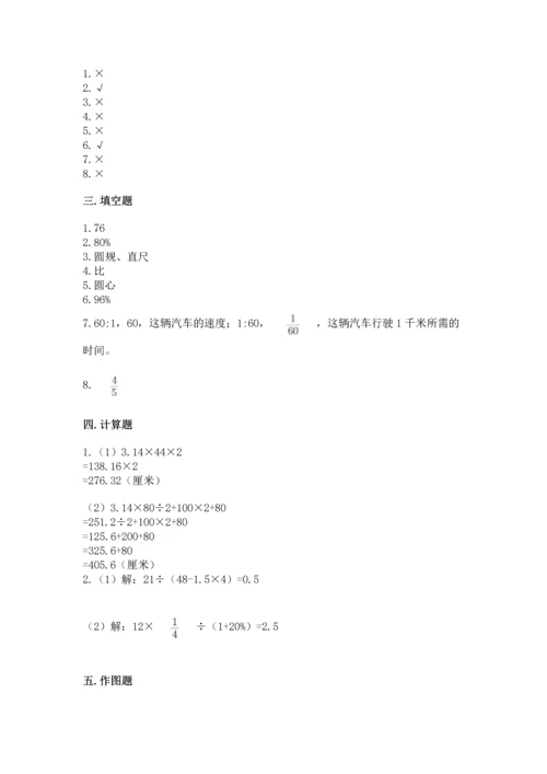 人教版六年级上册数学期末测试卷附答案【模拟题】.docx