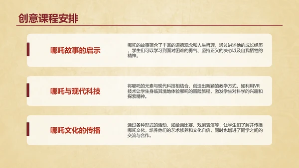 红色插画风哪吒精神开学第一课PPT模板