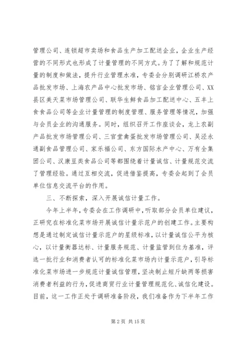 商贸专委会参与推进诚信计量建设工作汇报.docx