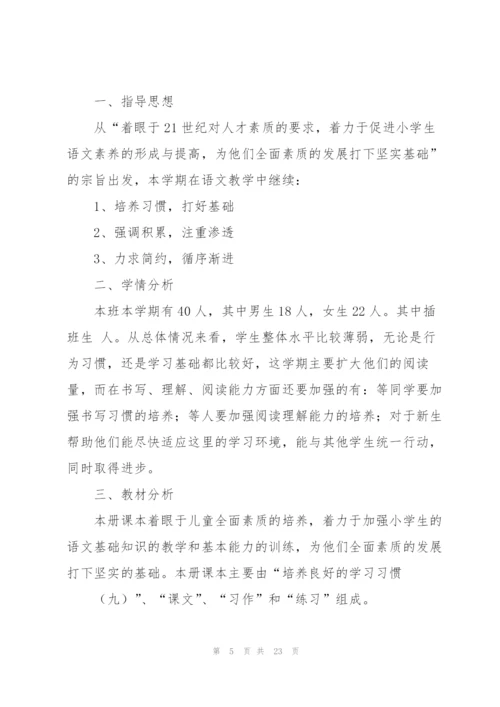 苏教版第九册语文教学计划.docx