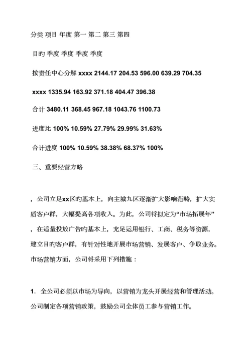 工作综合计划之财务经营综合计划书范文.docx