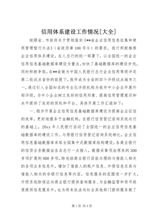 信用体系建设工作情况[大全] (5).docx