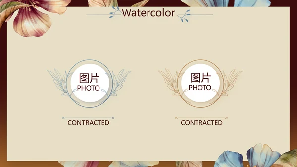 手绘水彩风纯棉家纺产品介绍动态PPT模板