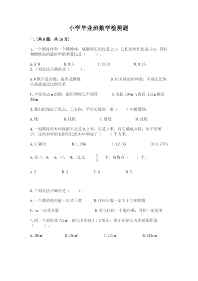 小学毕业班数学检测题含答案【能力提升】.docx