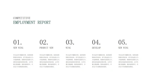 绿色小清新花卉总结报告PPT模板