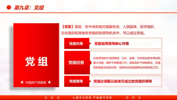 中国共产党章程党章党规学习解读PPT模板
