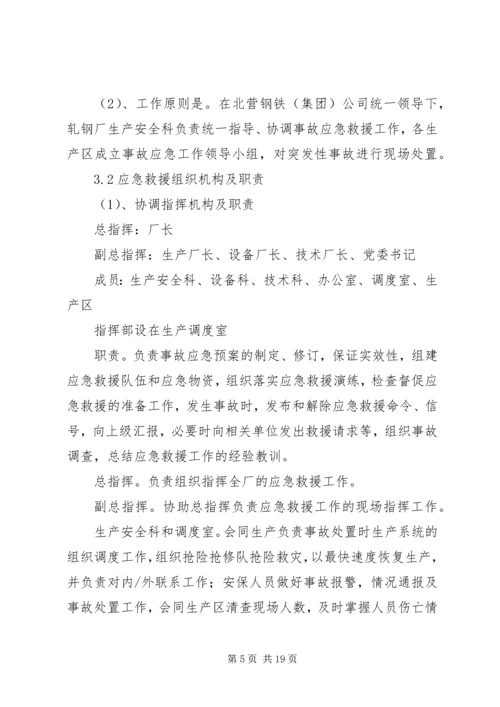 轧钢厂安全生产事故综合应急预案.docx