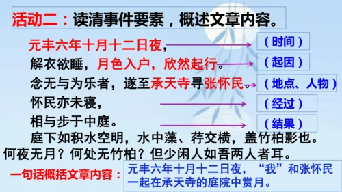 11 短文二篇《记承天寺夜游》课件
