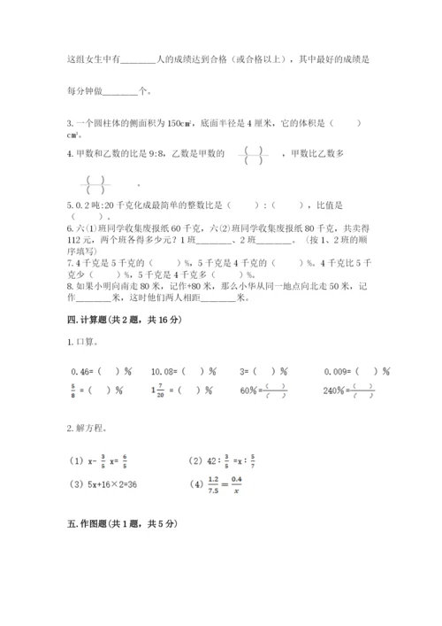 冀教版六年级下册数学 期末检测卷精品【名师系列】.docx