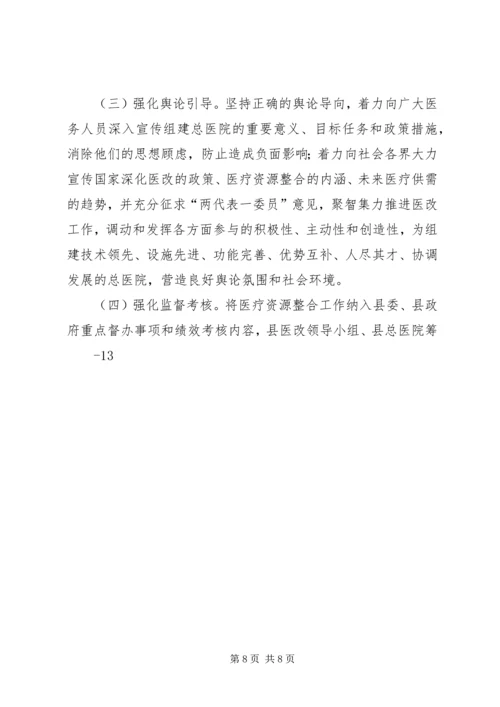 XX县紧密型医共体建设实施方案 (3).docx