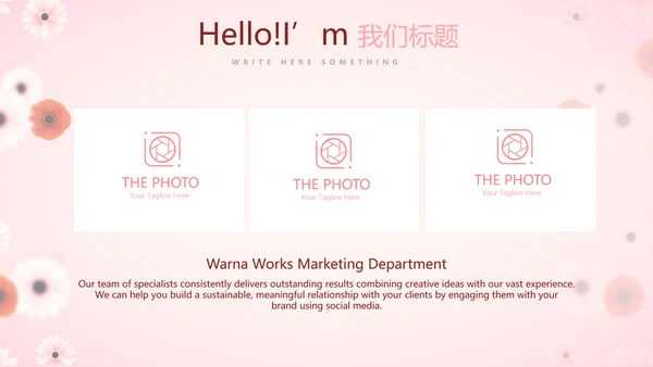 粉色精美好看的小花关爱女性生理健康动态PPT