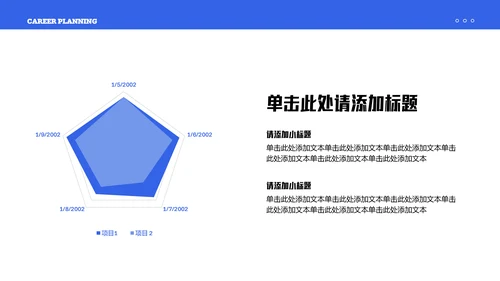 蓝色简约金融类职业生涯规划