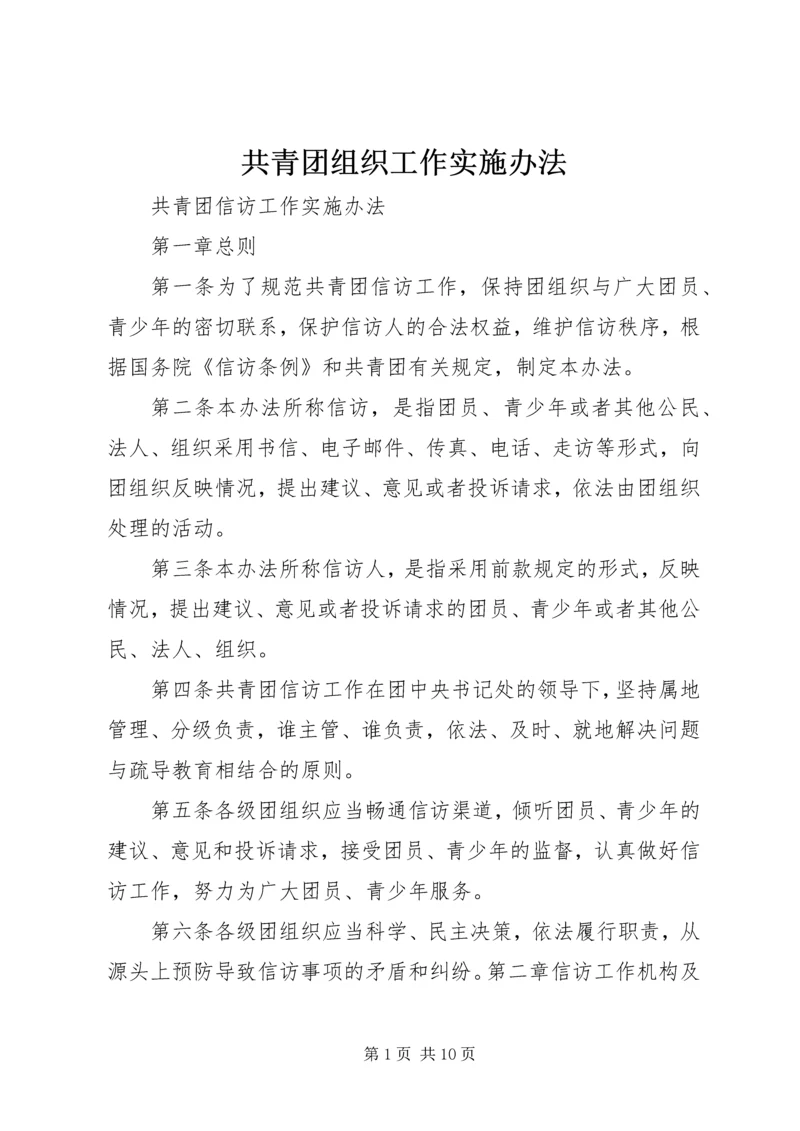 共青团组织工作实施办法 (2).docx