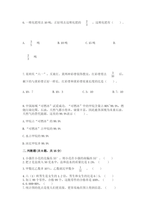 2022人教版六年级上册数学期末卷精品【易错题】.docx