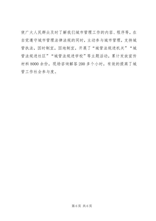 城管局执法职能工作报告.docx