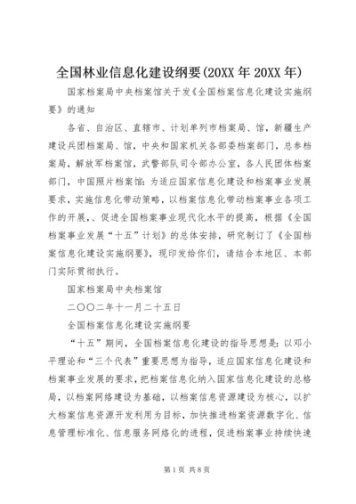 全国林业信息化建设纲要(20XX年20XX年) (2).docx