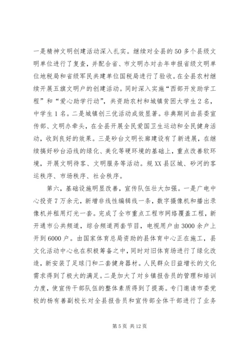 市宣传思想工作会议上的工作报告 (2).docx