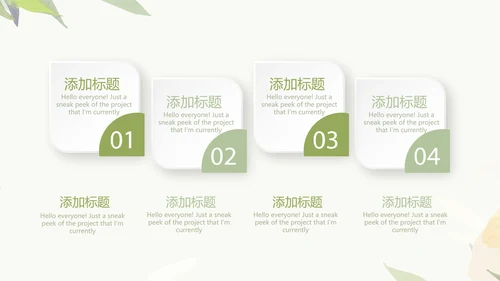 绿色小清新护士长年年终总结动态PPT