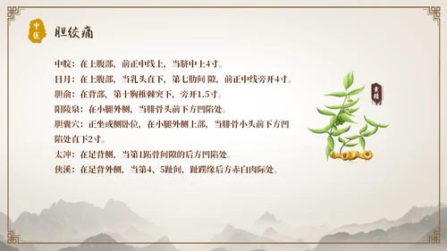 中国古风人物针灸药材中医常用急救技术教学宣传演讲模板