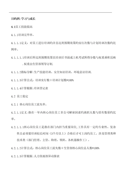 生产管理部策略目标分解
