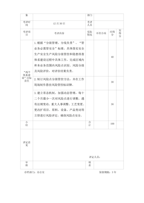 安全两个综合体系考核记录.docx