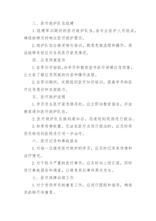 军训医疗应急预案.docx