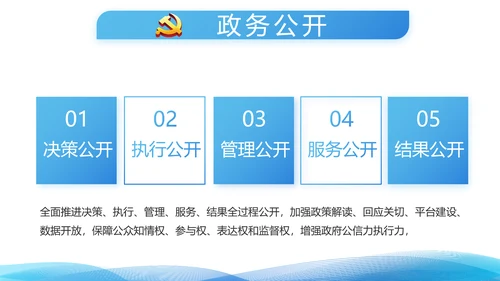 蓝色党支部党建年终总结述职报告学习教育PPT