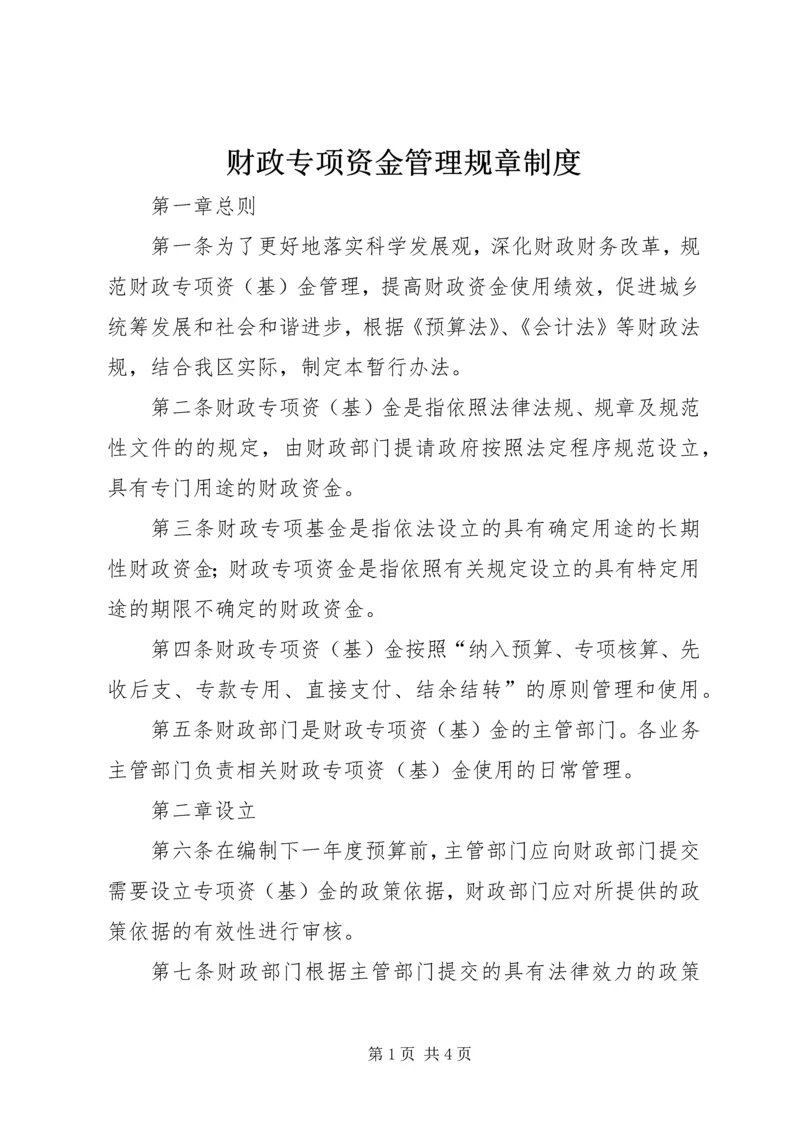 财政专项资金管理规章制度.docx