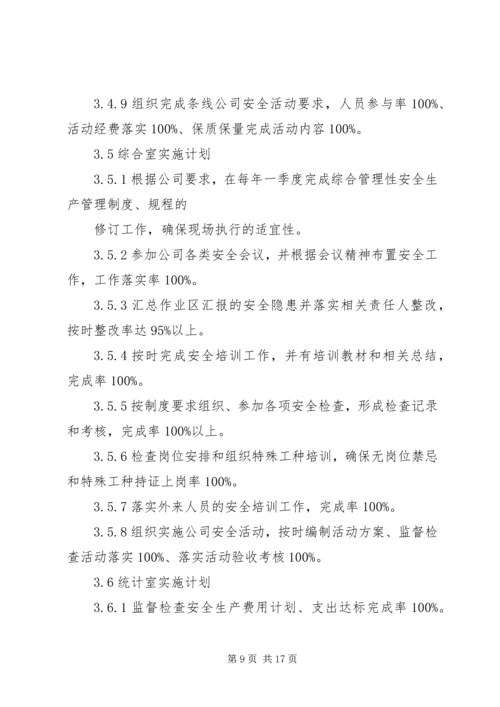 年度安全生产目标实施计划.docx