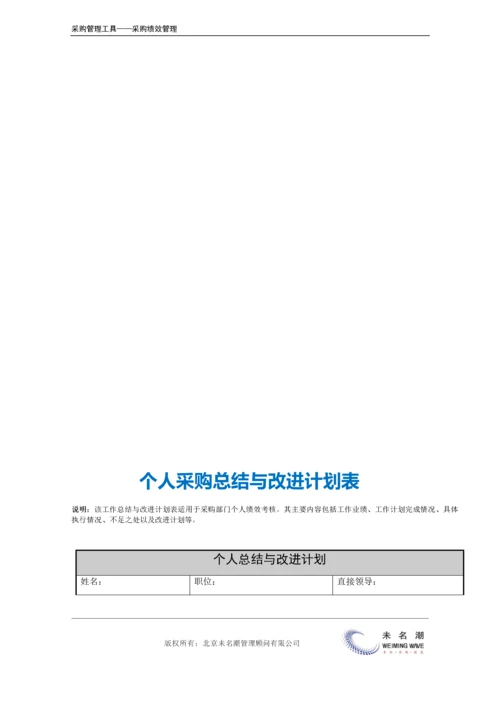 个人采购工作总结与改进计划表.doc.docx