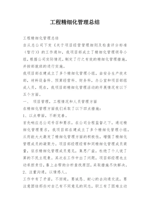 工程精细化管理总结.docx