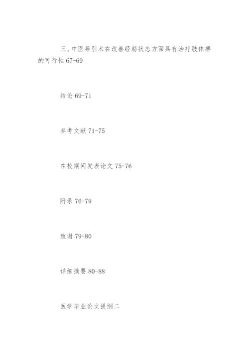 医学毕业论文提纲精编.docx
