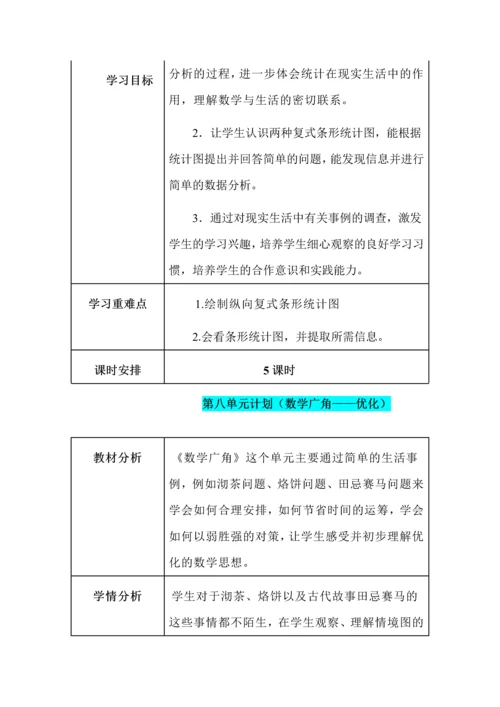 人教版四年级上册数学各单元教材分析（5-8单元）.docx