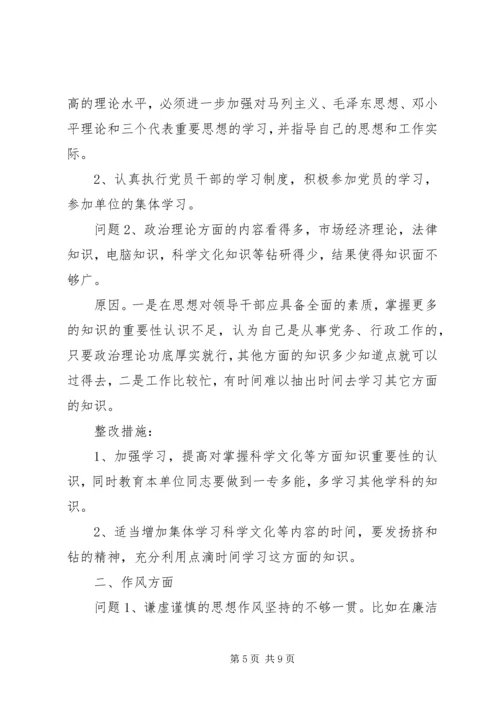 党性修养的整改措施范文.docx