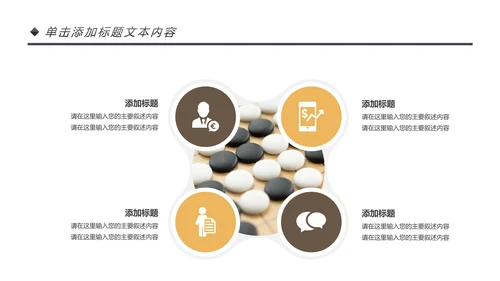围棋培训比赛五子棋围棋文化动态PPT模板