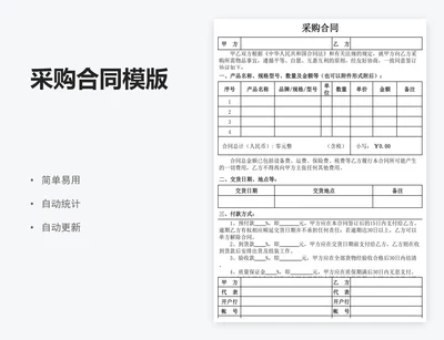 采购合同模版