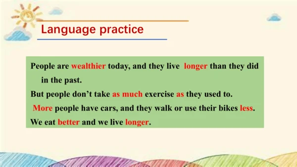 Module 3 Life now and then Unit 3 Language in use 