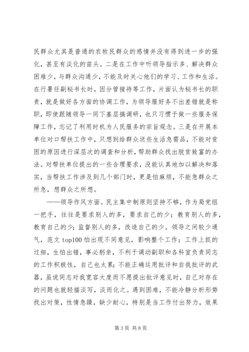 旅游局党组书记党性分析材料_1.docx